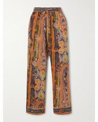 Isabel Marant - Sydna Printed Silk-Voile Wide-Leg Pants - Lyst