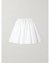 Givenchy - Pleated Cotton Mini Skirt - Lyst