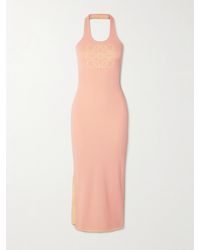 Loewe - Paula's Ibiza Jacquard-Woven Ribbed Stretch-Jersey Midi Dress - Lyst