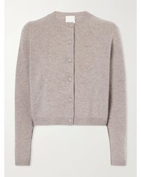 Allude - Cropped Cashmere Cardigan - Lyst