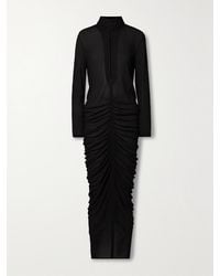 Givenchy - Cutout Ruched Stretch-Crepe Turtleneck Gown - Lyst
