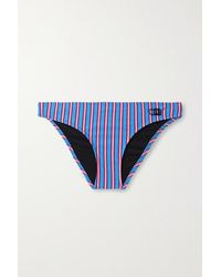 Solid & Striped The Eva Gestreiftes Bikini-höschen - Blau
