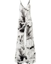 Norma Kamali Printed Stretch-jersey Jumpsuit - Black