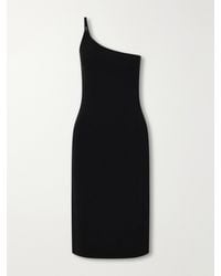 Gucci - One-Shoulder Logo-Embellished Crepe-Jersey Midi Dress - Lyst