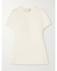 TOTEME - Paneled Wool And Silk-Blend Top - Lyst