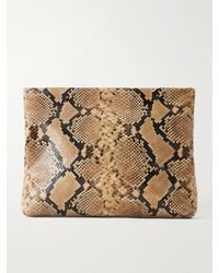 Nili Lotan - Jerry Snake-Effect Leather Clutch - Lyst
