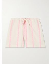 lemlem - Safia Striped Cotton Shorts - Lyst
