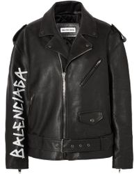 balenciaga leather jacket