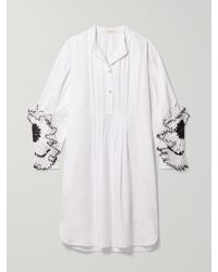 DIOTIMA - Desmond Crochet-Trimmed Cotton-Twill Dress - Lyst