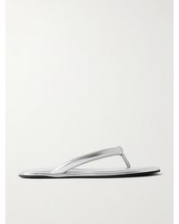 St. Agni - Sumi Padded Metallic Leather Flip Flops - Lyst