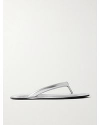 St. Agni - Sumi Padded Metallic Leather Flip Flops - Lyst
