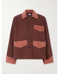 Bode - Corduroy-Trimmed Cotton-Twill Jacket - Lyst