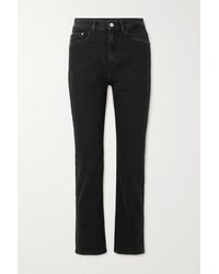 Wandler Carnation Cropped Mid-rise Straight-leg Jeans - Black