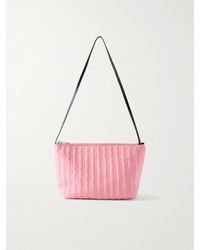 Valesque - Corset Leather-Trimmed Quilted Shell Shoulder Bag - Lyst