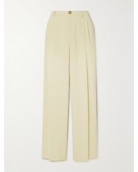 Vince - Pleated Recycled Crepe Wide-Leg Pants - Lyst