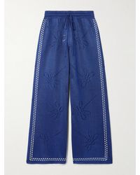 Calle Del Mar - Garden Party Pointelle-Knit Wide-Leg Pants - Lyst