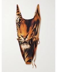 Skims - Maillot De Bain À Liens Signature Swim X Roberto Cavalli, Tiger Face - Lyst