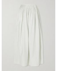 Loulou de Saison - Naya Gathered Cotton And Silk-Blend Maxi Skirt - Lyst