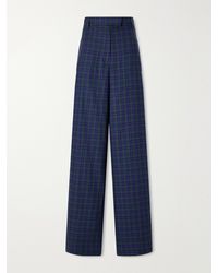 Dries Van Noten - Checked Cotton Wide-Leg Pants - Lyst