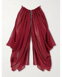 Aflalo - Reysa Ruched Silk-Crepe Top - Lyst