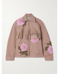 Alix Of Bohemia - Jude Fringed Bead-Embellished Cotton-Canvas Jacket - Lyst