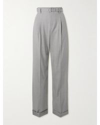 Ralph Lauren - Pantalon Droit En Laine À Plis Stamford - Lyst