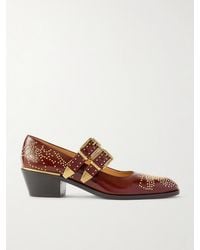 Chloé - Susanna Studded Leather Mary Jane Pumps - Lyst