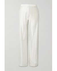 Gauchère Striped Silk-twill Wide-leg Trousers - Multicolour