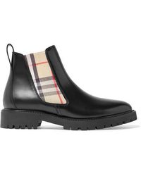 Burberry Leather Chelsea Boots - Black