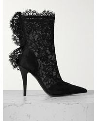 McQueen - Heron Stiefel Aus Spitze - Lyst