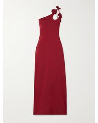 Maygel Coronel - Celosía One-Shoulder Appliquéd Stretch-Jersey Midi Dress - Lyst