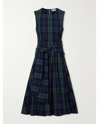 JW Anderson - Checked Cotton-Cloque Mini Dress - Lyst