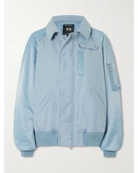 adidas Originals - Y-3 Bomberjacke Aus Satin Und Flanell - Lyst