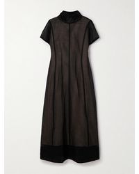 Carven - Robe Midi En Organza De Coton À Liens - Lyst