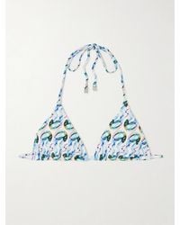 Tory Burch - Printed Triangle Bikini Top - Lyst