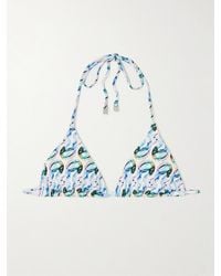 Tory Burch - Printed Triangle Bikini Top - Lyst
