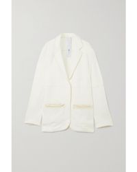 AZ FACTORY - Free To Appliquéd Organic Cotton And Pyratex Seacell-Blend Blazer - Lyst