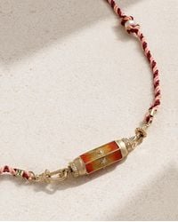 Marie Lichtenberg - Baby Locket 14-Karat And Cord, Enamel, Diamond And Pearl Necklace - Lyst