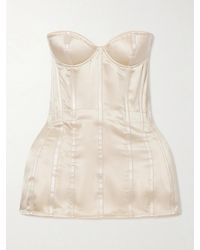 Magda Butrym - Silk-Satin Corset Top - Lyst
