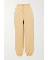 Frankie Shop Vanessa Cotton-jersey Track Trousers - Yellow