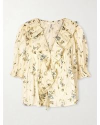 Doen - Henri Ruffled Pintucked Organic Cotton-Voile Top - Lyst