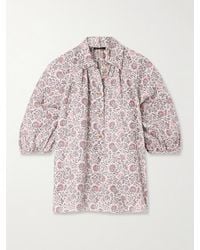Loro Piana - Olivia Oversized Printed Linen Shirt - Lyst