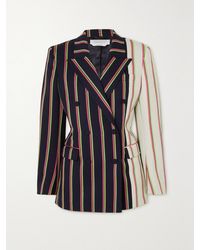 Gabriela Hearst - Mccoi Double-Breasted Striped Wool And Silk-Blend Twill Blazer - Lyst