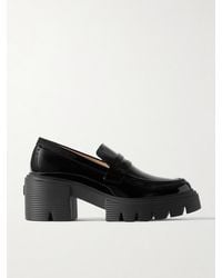 Stuart Weitzman - Soho Loafers Aus Lackleder Mit Plateau - Lyst
