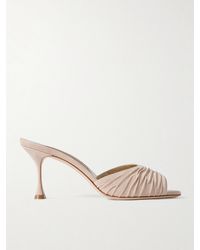 Manolo Blahnik - Pirua 70 Mules Aus Veloursleder - Lyst