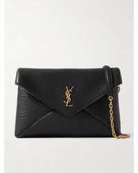 Saint Laurent - Cassandre Textured-Leather Shoulder Bag - Lyst
