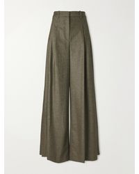 Twp - Avery Stretch Wool And Cashmere-Blend Herringbone Wide-Leg Pants - Lyst