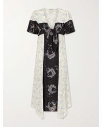 Maison Mayle - Andalou Floral-Print Silk Midi Dress - Lyst
