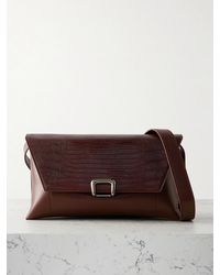 Brunello Cucinelli - Smooth And Lizard-Effect Leather Shoulder Bag - Lyst