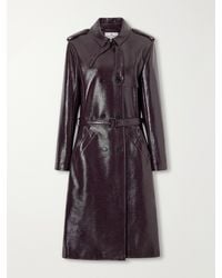 Courreges - Belted Cotton-Blend Vinyl Trench Coat - Lyst